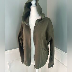 Free People Movement green full zip hoodie
